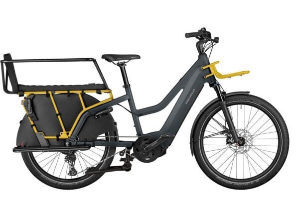 Vélo cargo électrique Riese & Müller Multicharger2 GT Family Gris-Jaune