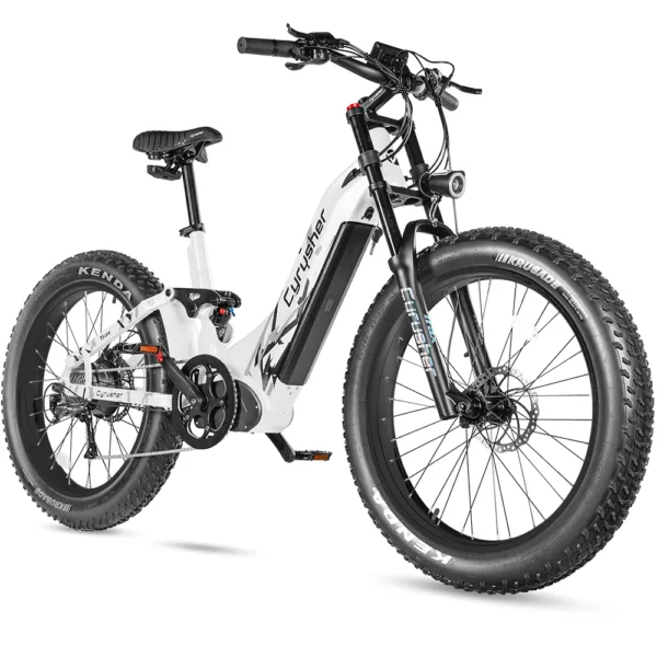Vélo à cadre ouvert blanc