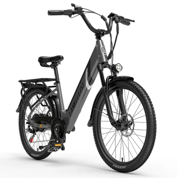 Vélo De Ville Électrique LANKELEISI ES500PRO Gris