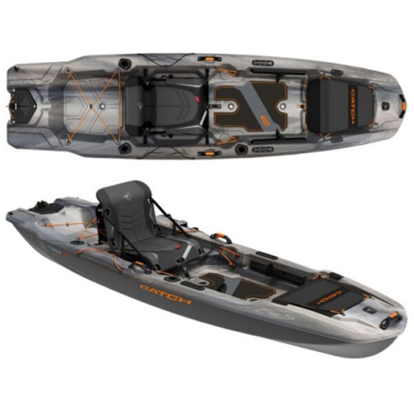 Kayak de pêche Pelican The Catch 110 Hydrive II Magnetic Grey