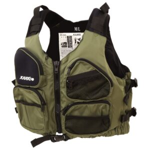 Gilet kayak pêche Aqua Design Kaaki 50N Vert